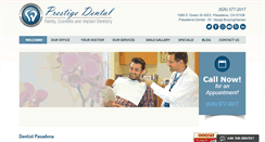 Desktop Screenshot of prestigedentalpasadena.com